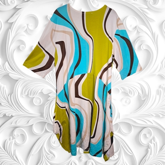 Ferdinand Flack Oddly Shaped Dress With Bright Print - Picture 6 of 6